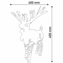 LED-Dekoration »RENTIER«, BxH: 10 x 40 cm, braun