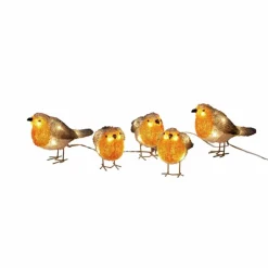 LED-Dekoration, Rotkehlchen, Stecker, orange
