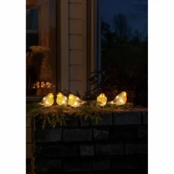 LED-Dekoration, Rotkehlchen, Stecker, orange
