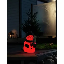 LED-Dekoration, Schneemann, Stecker, weiß