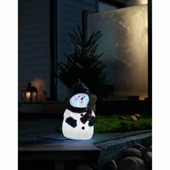 LED-Dekoration, Schneemann, Stecker, weiß