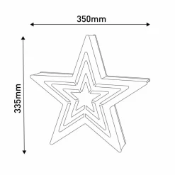 LED-Dekoration »Stern«, BxH: 8 x 33 cm, braun