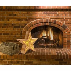 LED-Dekoration »Stern«, BxH: 8 x 33 cm, braun