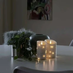 LED-Echtwachskerze, Wachs, Ø 10