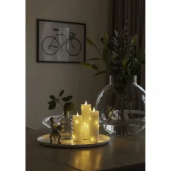 LED-Echtwachskerze, Wachs, Höhe: 17,8 cm