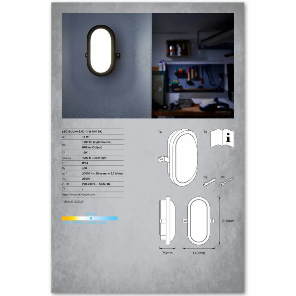 LED-Funktionsleuchte LED BULKHEAD