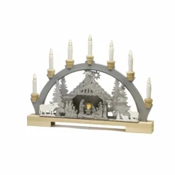 LED Holzsilhouette, Holz, BxHxL: 5 x 33 x 45 cm, inkl. Leuchtmittel