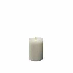 LED-Kerze, Ø: 7,6 cm, cremeweiß, mit Flacker-Effekt