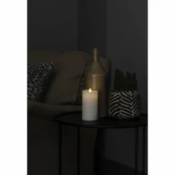 LED-Kerze, Ø: 7,6 cm, cremeweiß, mit Flacker-Effekt