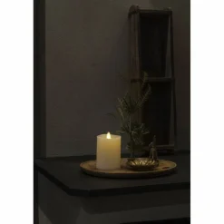 LED-Kerze, 3D Flamme, Batteriebetrieb, cremeweiß