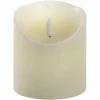 LED-Kerze »3D Rustic FLAME«, Ø 9 cm, creme, Timer