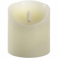 LED-Kerze »3D Rustic FLAME«, Ø 9 cm, creme, Timer