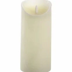 LED-Kerze »3D Rustic FLAME«, Ø 9 cm, creme, Timer