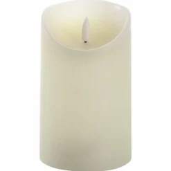 LED-Kerze »3D Rustic FLAME«, Ø 9 cm, creme, Timer