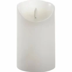 LED-Kerze »3D Rustic FLAME«, Ø 9 cm, weiß, Timer