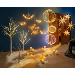 LED-Kerze »Rustic«, Ø 9 cm, creme, Timer