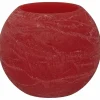 LED-Kerze »Rustic«, Ø 7,5 cm, rot, Timerfunktion, 3D-Flacker-Effekt, Timer