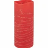 LED-Kerze »Rustic«, Ø 7,5 cm, rot, Timerfunktion, 3D-Flacker-Effekt, Timer