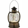 LED-Kugellaterne, kugelförmig, Höhe: 20 cm, batterie, braun
