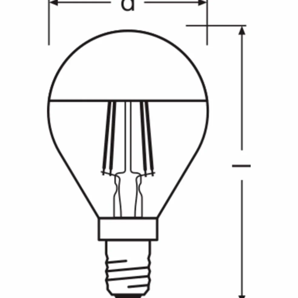 LED-Lampe »LED Retrofit CLASSIC P Mirror«, 4 W, 240 V