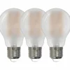 LED-Leuchtmittel 3er-Set, 8 W, E27, warmweiß