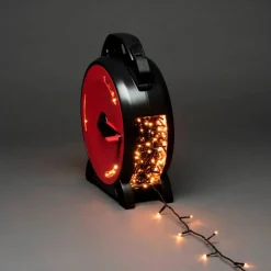 LED-Lichterkette, schwarz/rot, Kabellänge: 65,93 m