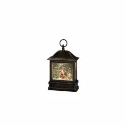 LED-Schneelaterne, Kunststoff, BxHxL: 8,5 x 25 x 17,5 cm, inkl. Leuchtmittel