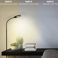 LED-Stehleuchte »OFFICE STEP«, weiß, Höhe: 128 cm, inkl. Leuchtmittel