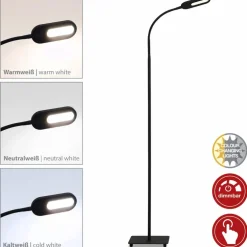 LED-Stehleuchte »OFFICE STEP«, weiß, Höhe: 128 cm, inkl. Leuchtmittel
