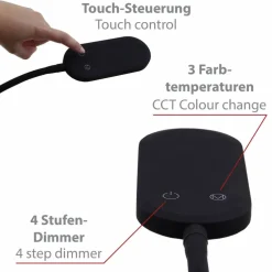 LED-Stehleuchte »OFFICE STEP«, weiß, Höhe: 128 cm, inkl. Leuchtmittel