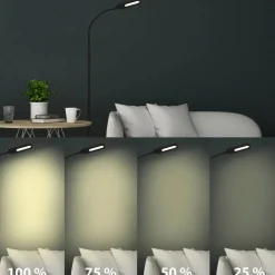 LED-Stehleuchte »OFFICE STEP«, weiß, Höhe: 128 cm, inkl. Leuchtmittel