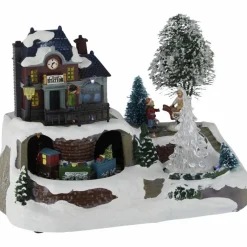 LED-Szenerie, Bahnhof, Höhe: 17 cm, netz/batterie, schwarz/weiss/grün/braun