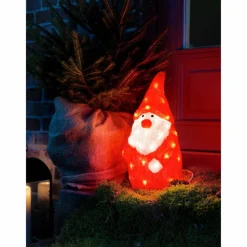 LED-Weihnachtsmann, 40 Dioden, Stecker, rot/weiß