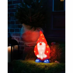 LED-Weihnachtsmann, 32 Dioden, Stecker, rot/weiß