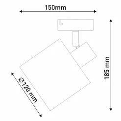 Leuchtmittel »MARON«, BxHxL: 12 x 29 x 17 cm, Metall/Textil