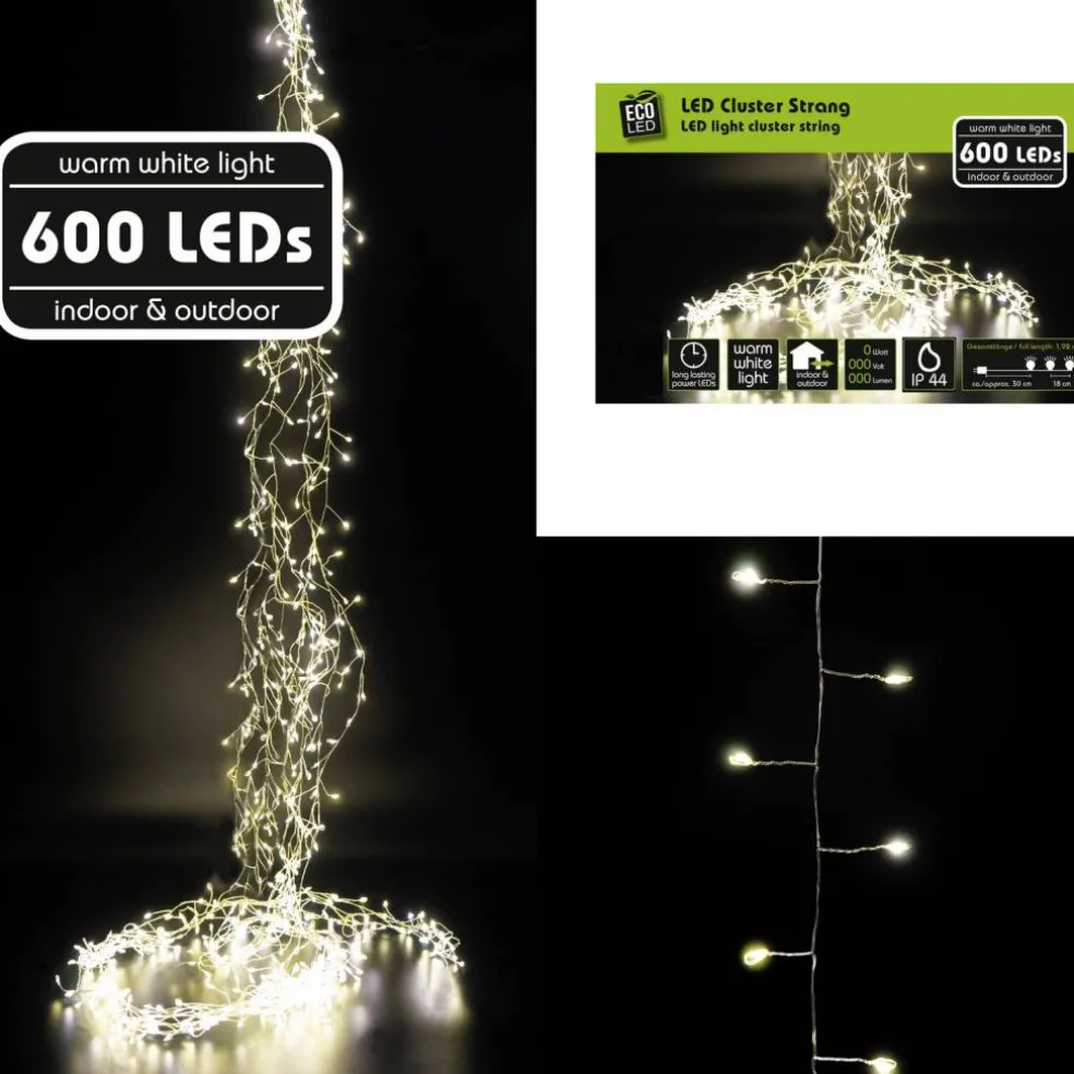 Lichterkette, 600 Lichter, warmweiß