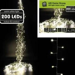 Lichterkette, 200 Lichter, warmweiß