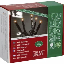 Lichterkette, 5,38 m mit 35 LED, bernsteinfarben