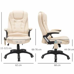 Massagesessel, Breite: 68 cm, Region: Rücken/Taille/Oberschenkel, mit Wärmefunktion