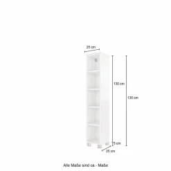 Midiregal »Genua«, BxT: 25 x 25 cm, wotaneiche