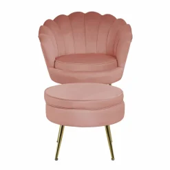 Muschelsessel, Höhe: 78 cm, rose/goldfarben