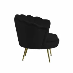 Muschelsessel, Höhe: 78 cm, schwarz/goldfarben