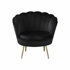 Muschelsessel, Höhe: 78 cm, schwarz/goldfarben