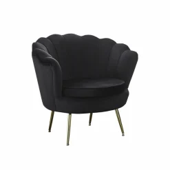 Muschelsessel, Höhe: 78 cm, schwarz/goldfarben