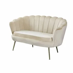 Muschelsofa, Höhe: 78 cm, beige/goldfarben