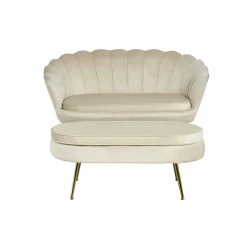 Muschelsofa, Höhe: 78 cm, beige/goldfarben