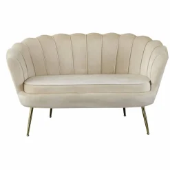 Muschelsofa, Höhe: 78 cm, beige/goldfarben