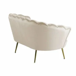 Muschelsofa, Höhe: 78 cm, beige/goldfarben