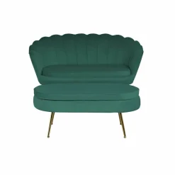 Muschelsofa, Höhe: 78 cm, grün/goldfarben