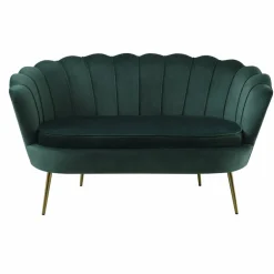 Muschelsofa, Höhe: 78 cm, grün/goldfarben